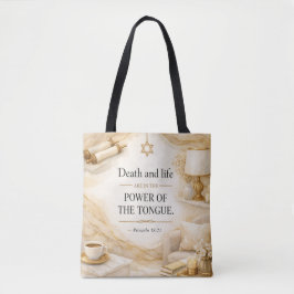 Bolso De Tela Cita de la Biblia Judía - Proverbios