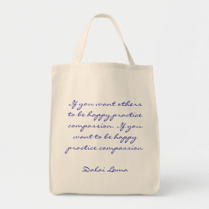 Bolso De Tela Cita de la compasión de la práctica