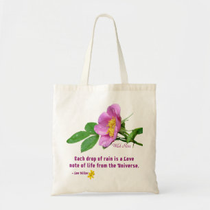 Bolso De Tela Cita de la lluvia de flores silvestres