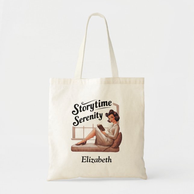Bolso De Tela Cita de Lover del libro de la serenidad en tiempo  (Frente)