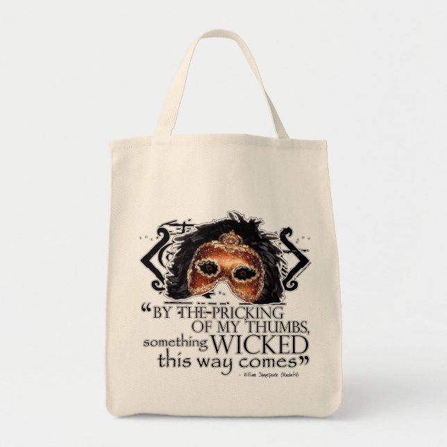 Bolso De Tela Cita de Macbeth (Frente)