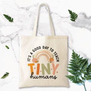 Bolso De Tela Cita de maestro de preescolar Retro Boho