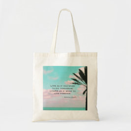 Bolso De Tela Cita de Mahatma Gandhi, playa tropical, Inspirador