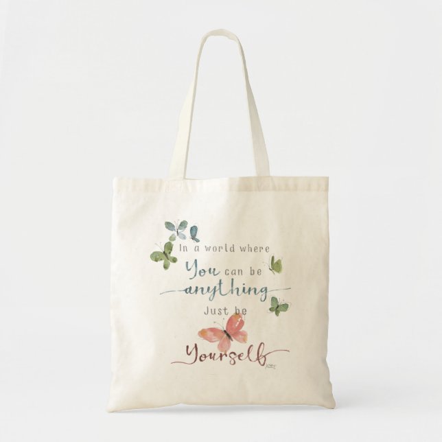 Bolso De Tela Cita de mariposas acuáticas rusas (Frente)