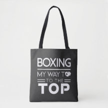 Cita de motivación de boxeo tipografía minimalista