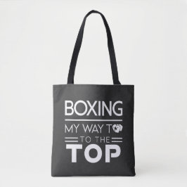 Bolso De Tela Cita de motivación de boxeo tipografía minimalista