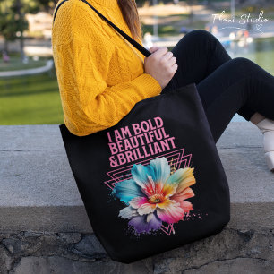 Bolso De Tela Cita de mujer Inspiradora brillante y bella