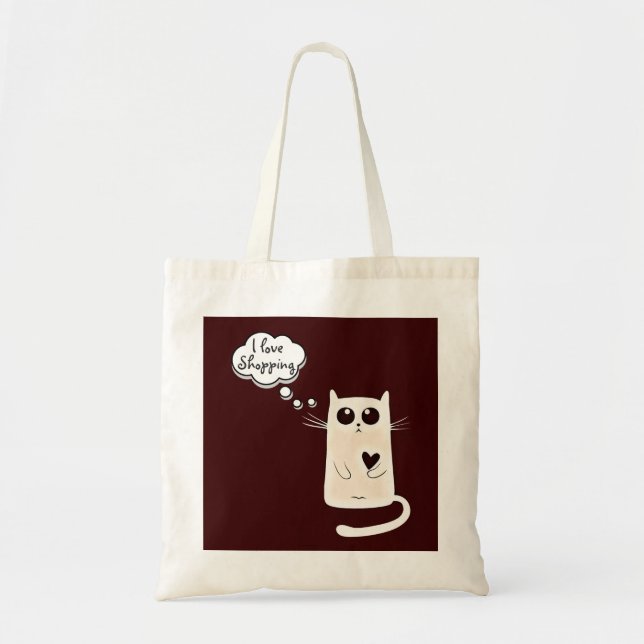 Bolso De Tela Cita de Personalizado de gato de Lonely Hearts (Frente)