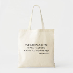 Bolso De Tela Cita de Shakespeare - La batalla de los ingits