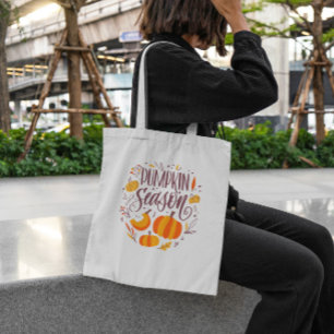 Bolso De Tela Cita de temporada de calabaza de otoño para la bol