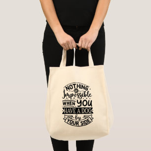Bolso De Tela Cita de tener un perro a tu lado