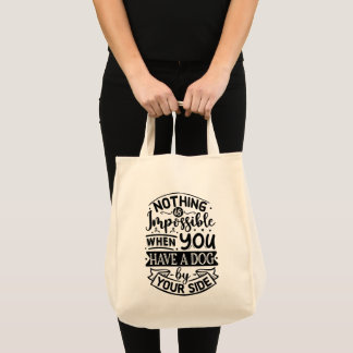 Bolso De Tela Cita de tener un perro a tu lado