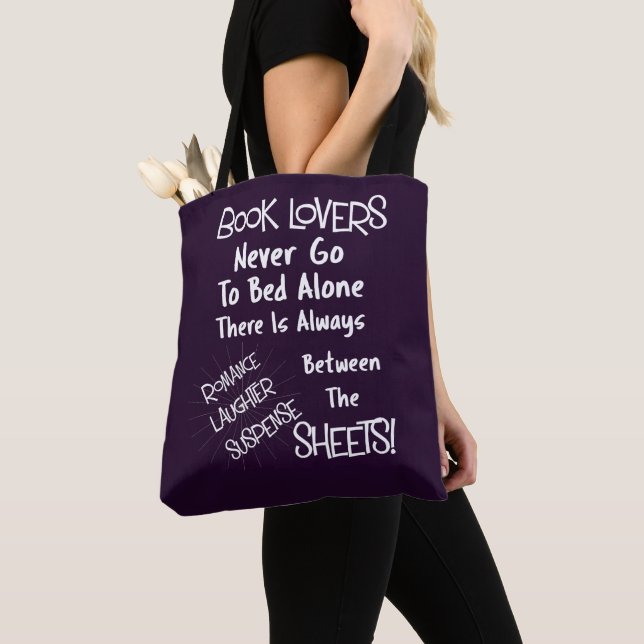 Bolso De Tela Cita de texto divertida para los amantes de los li (Detalle)