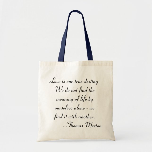Bolso De Tela Cita de Thomas Merton (Frente)