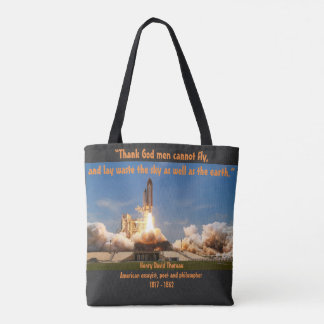Bolso De Tela Cita de Thoreau, vuelo humano