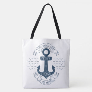 Bolso De Tela Cita de vida motivacional de actitud Ancla Confian