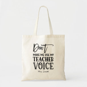 Bolso De Tela Cita de voz divertida del profesor personalizada