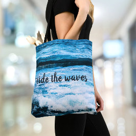 Bolso De Tela Cita de Waves en el océano Turquesa de Hawái