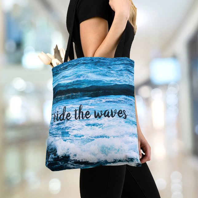 Bolso De Tela Cita de Waves en el océano Turquesa de Hawái (Subido por el creador)