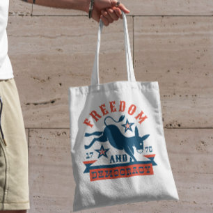 Bolso De Tela Cita del Demócrata Donkey