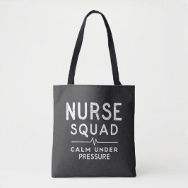 Bolso De Tela Cita del Espíritu de Equipo de Enfermería