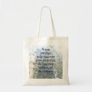 Bolso De Tela Cita del filósofo griego Heraclitus River