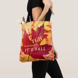 Bolso De Tela Cita del GIF gracias a Dios por las hojas de otoño