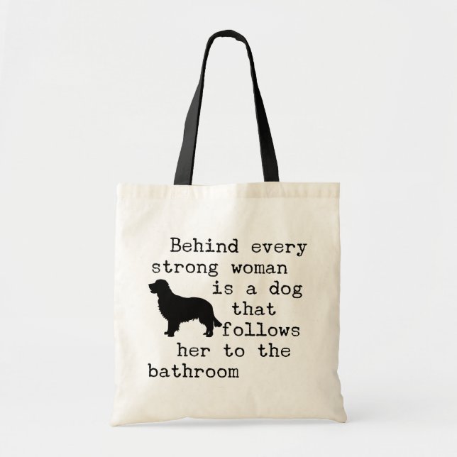Bolso De Tela Cita del humor del perro - Golden Retriever (Frente)