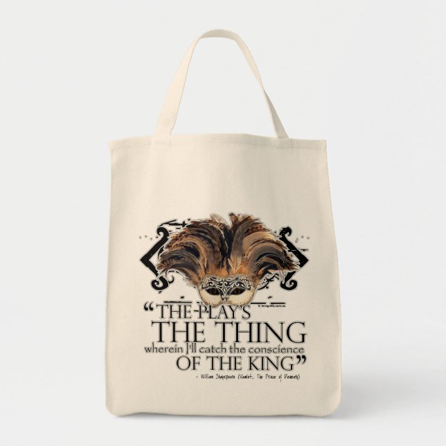 Bolso De Tela Cita del juego de Hamlet (Frente)