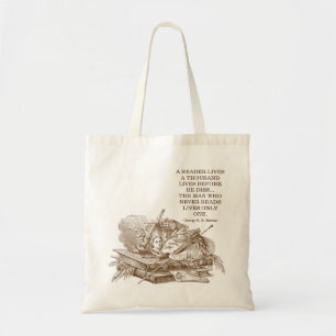 Bolso De Tela Cita del lector de Lovers para libros