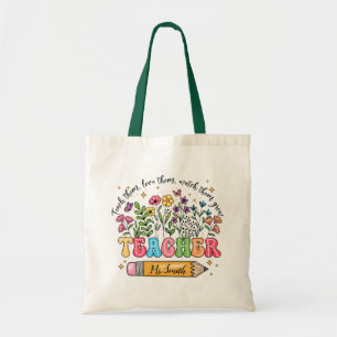 Bolso De Tela Cita del profesor Wildflowers