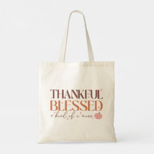 Bolso De Tela Cita divertida de "Agradecimiento, bendición y una