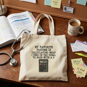 Bolso De Tela Cita divertida de calculadora de examen final para