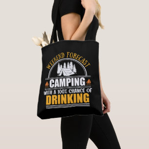 Bolso De Tela Cita divertida de camping