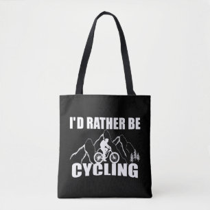 Bolso De Tela Cita divertida de ciclismo