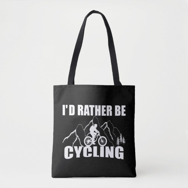 Bolso De Tela Cita divertida de ciclismo (Anverso)