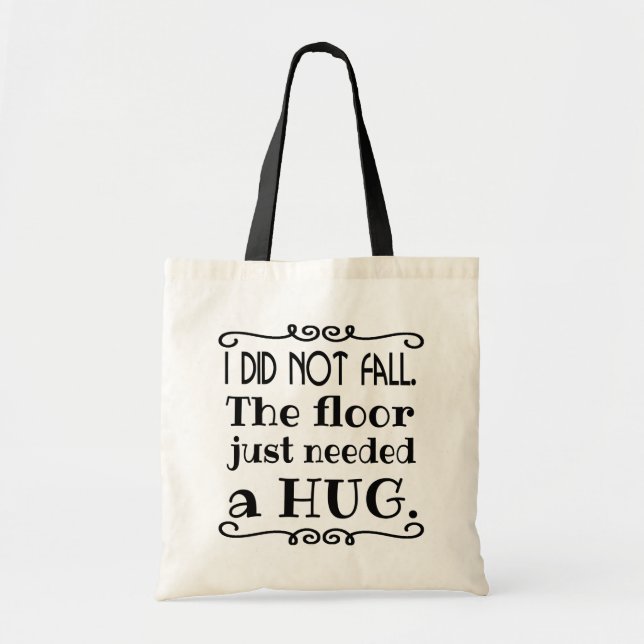 Bolso De Tela Cita divertida de Floor Hug (Frente)