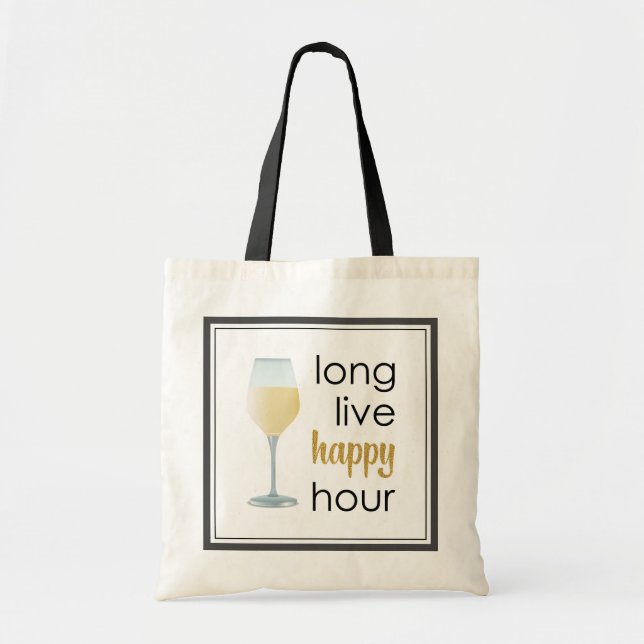 Bolso De Tela Cita divertida de Happy Hour (Frente)