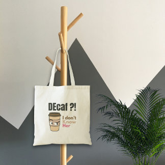 Bolso De Tela Cita divertida de mamá amante del café descafeinad