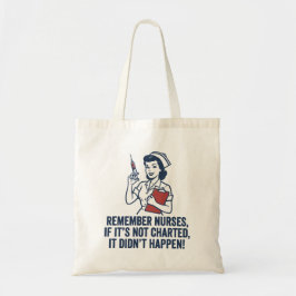 Bolso De Tela Cita divertida de registro de enfermera Vintage Re
