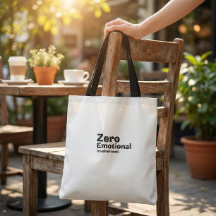 Bolso De Tela Cita divertida humor en blanco y negro tipográfico