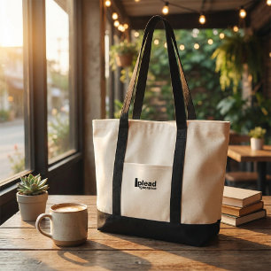 Bolso De Tela Cita divertida humor minimalista negro y blanco