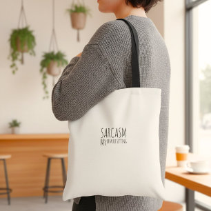 Bolso De Tela Cita divertida inspiracional tipografía humor