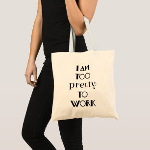 Bolso De Tela Cita Divertida Laboral De Oficina Soy Demasiado Bo