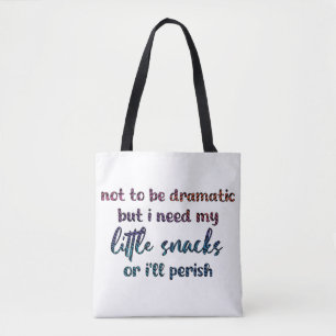 Bolso De Tela Cita divertida para amantes de snacks