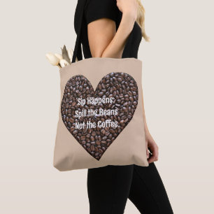 Bolso De Tela Cita divertida para café