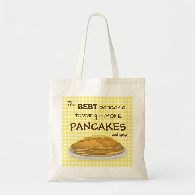 Bolso De Tela Cita divertida para comprar crepes y jarabe (Frente)