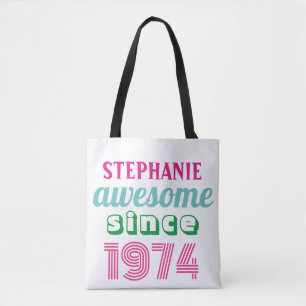 Bolso De Tela Cita divertida personalizada de cumpleaños 50 