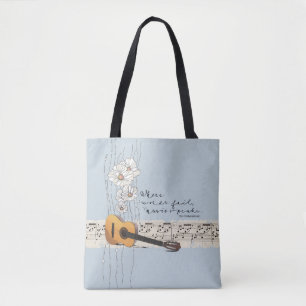 Bolso De Tela Cita donde las palabras fallan la música habla ho