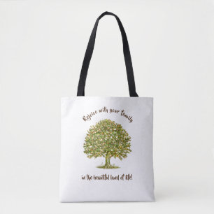 Bolso De Tela Cita familiar mamá Gift, árbol de familia regalo d